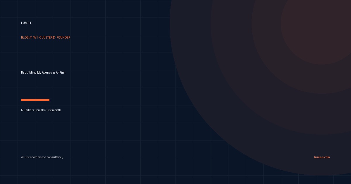 Rebuilding My Ecommerce Agency as AI-First: Numbers From the First Month