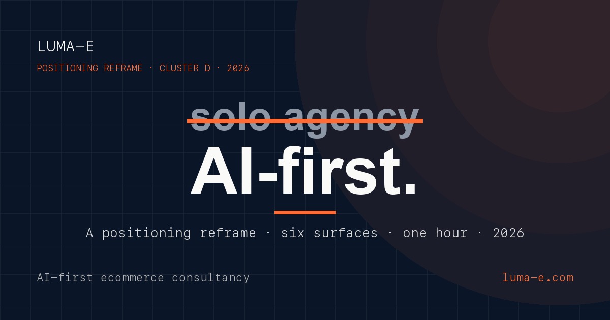 Why I Stopped Calling It a Solo Agency: The AI-First Reframe and What It Cost Me